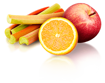 Omena, raparperi ja appelsiini