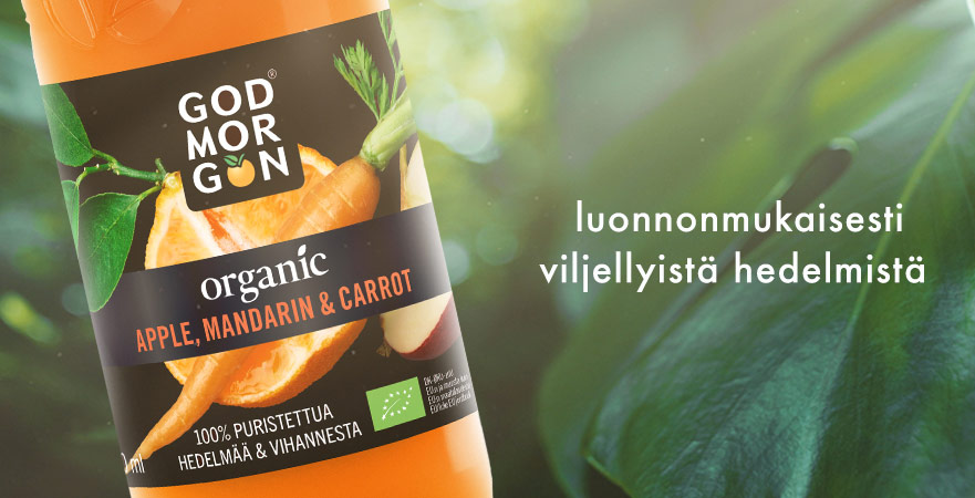 Hedelmälihaa luonnonmukaisesti viljellyistä hedelmistä