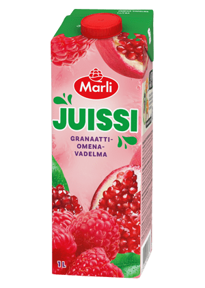 Marli Juissi Granaattiomena-vadelmamehujuoma 1L