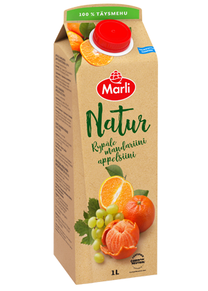 Marli Natur Rypäle-mandariini-appelsiinitäysmehu 1L