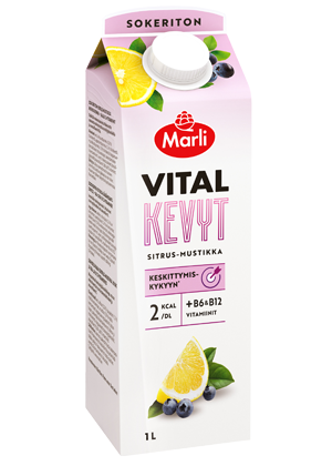 Marli Vital Kevyt Sitrus-mustikka + B6&B12-vitamiinit 1 L