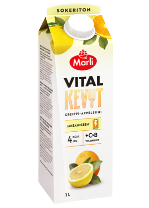 Marli Vital Kevyt Greippi-appelsiini + C&B-vitamiinit 1 L