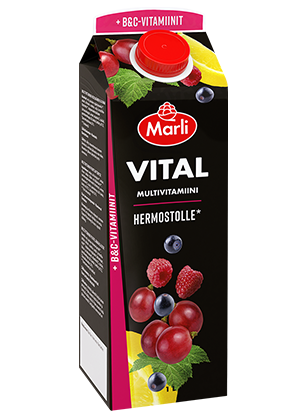 Marli Vital Multivitamiini hedelmämehujuoma + B&C -vitamiinit 1L