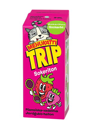 Mehukatti TRIP Sokeriton Mansikka-vadelmajuoma 2 dl