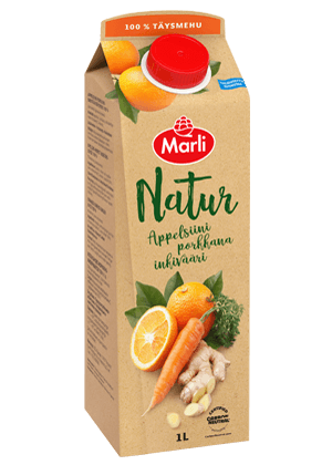 Marli Natur Appelsiini-porkkana-inkivääritäysmehu 1L