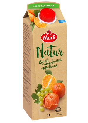 Marli Natur Rypäle-appelsiini-mandariinitäysmehu 1L