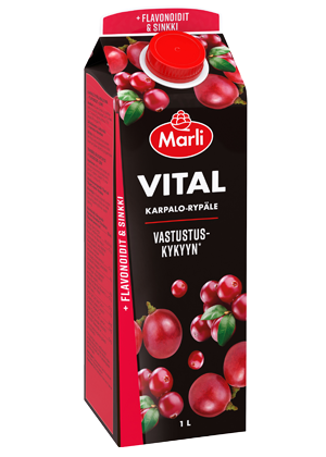 Marli Vital Karpalo-rypälemehujuoma + sinkki ja C-vitamiini 1L