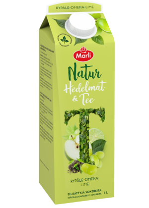 Marli Natur Hedelmät ja tee Rrypäle-omena-lime mehujuoma 1 L