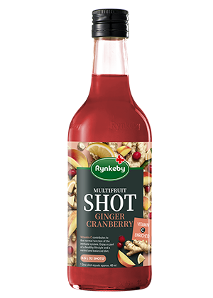 Rynkeby Hedelmä-inkivääri-karpalo shot 0,5 L 