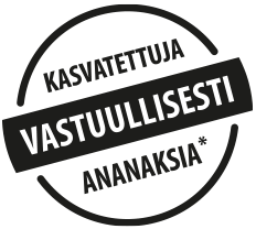 Vastuullisesti kasvatettuja ananaksia